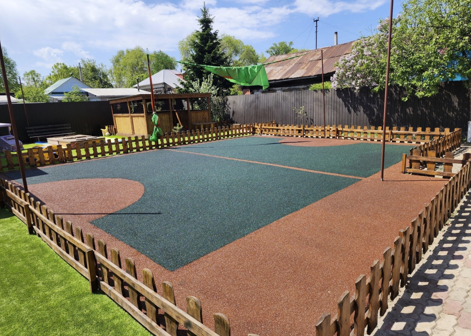 Бесшовные резиновые покрытия из крошки