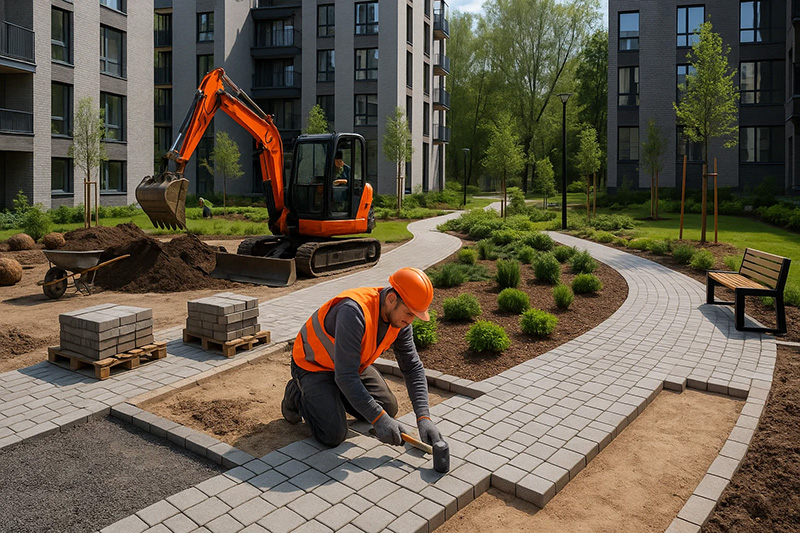 Благоустройство территорий «под ключ» + бетонные работы